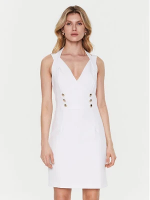 Guess Sukienka codzienna Amanda W3GK52 WB4H2 Biały Slim Fit