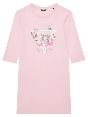 Guess Sukienka codzienna J3YK13 KA6W4 Różowy Regular Fit