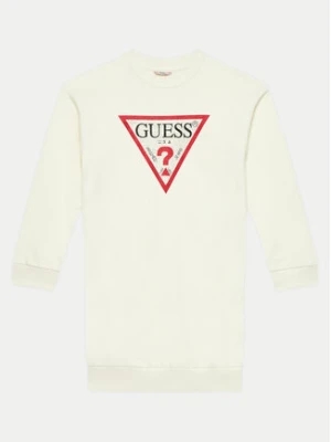 Guess Sukienka codzienna J3YK20 KA6R3 Écru Regular Fit