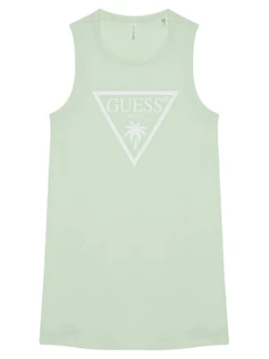 Guess Sukienka codzienna J4GK35 JA914 Zielony Regular Fit