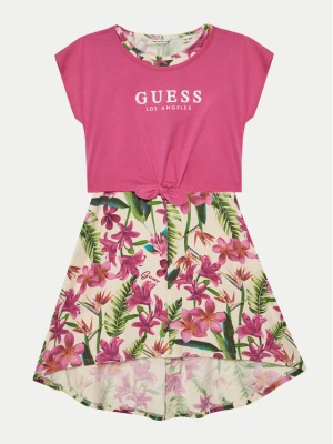 Guess Sukienka codzienna J5GK13 K6YW4 Różowy Regular Fit