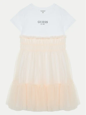 Guess Sukienka codzienna J5RK18 K6YW0 Różowy Regular Fit