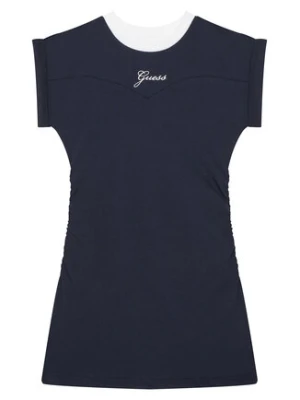 Guess Sukienka codzienna J6GK03 J1314 Granatowy Regular Fit