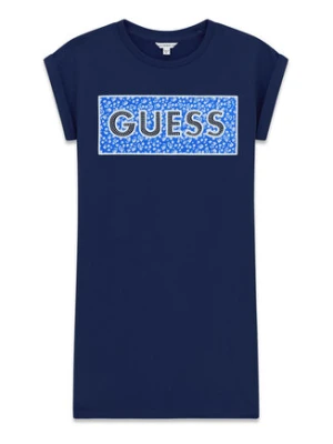 Guess Sukienka codzienna J6GK05 KAE24 Granatowy Regular Fit