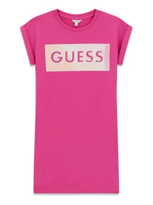 Guess Sukienka codzienna J6GK05 KAE24 Różowy Regular Fit