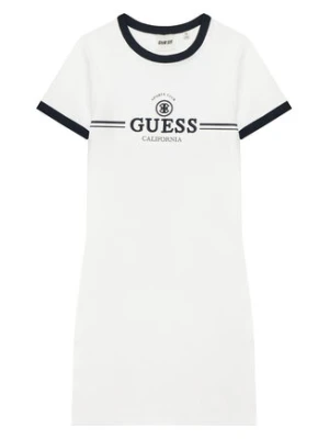 Guess Sukienka codzienna J6GK26 KCQX1 Biały Slim Fit