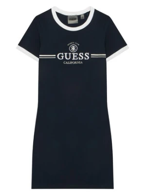 Guess Sukienka codzienna J6GK26 KCQX1 Granatowy Slim Fit