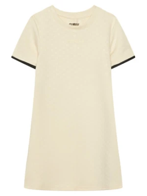 Guess Sukienka codzienna J6GK27 KF972 Biały Regular Fit Kremowy