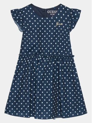 Guess Sukienka codzienna K4GK04 WG5U0 Granatowy Regular Fit