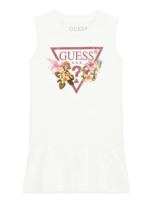 Guess Sukienka codzienna K4RK23 KA6W4 Biały Regular Fit