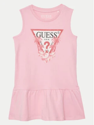 Guess Sukienka codzienna K4RK23 KA6W4 Różowy Regular Fit