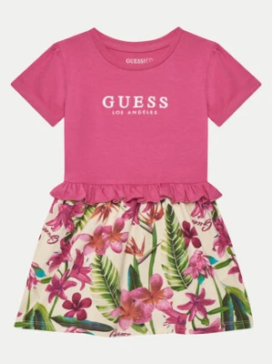 Guess Sukienka codzienna K5GK08 K6YW4 Różowy Regular Fit