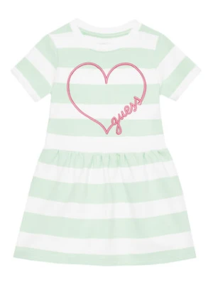Guess Sukienka codzienna K5GK28 KBOR4 Zielony Regular Fit