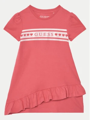 Guess Sukienka codzienna K5RK04 KA6W4 Różowy Regular Fit