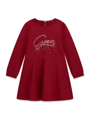 Guess Sukienka codzienna K6BK02 K5928 Czerwony ciemny Regular Fit