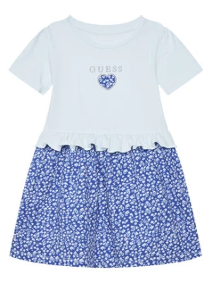 Guess Sukienka codzienna K6GK01 K6YW4 Niebieski Regular Fit