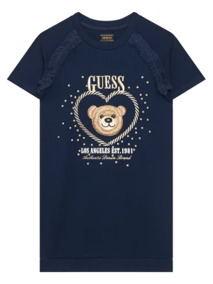 Guess Sukienka codzienna K6RK01 KAUH0 Granatowy Regular Fit