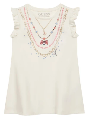Guess Sukienka codzienna K6RK02 KA6W4 Écru Regular Fit Kremowy