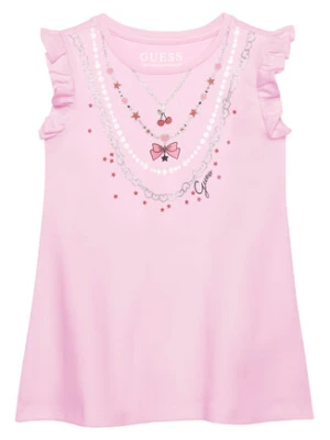 Guess Sukienka codzienna K6RK02 KA6W4 Różowy Regular Fit