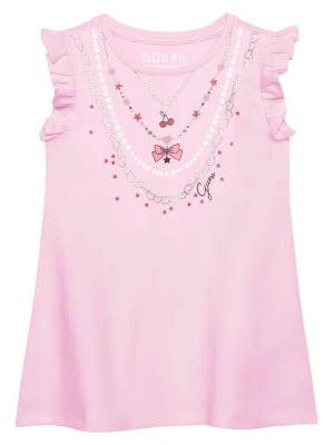 Guess Sukienka codzienna K6RK02 KA6W4 Różowy Regular Fit
