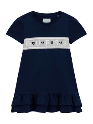 Guess Sukienka codzienna K6RK13 KA6W4 Granatowy Regular Fit