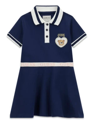 Guess Sukienka codzienna K6RK14 K7064 Granatowy Regular Fit