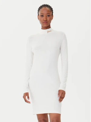 Guess Sukienka codzienna V5BK04 KCBF1 Écru Slim Fit