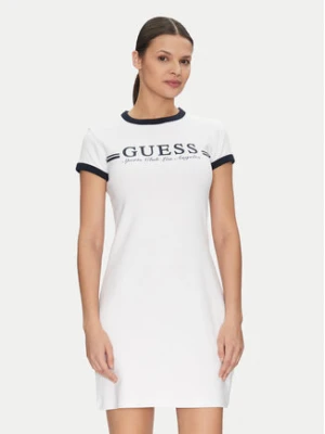 Guess Sukienka codzienna V5GK02 KCQX1 Biały Slim Fit