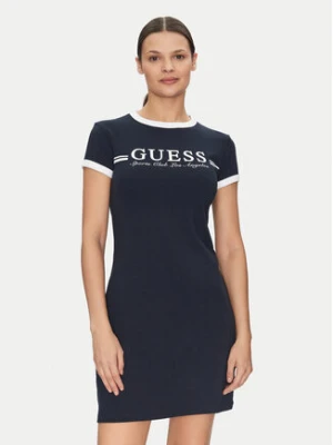 Guess Sukienka codzienna V5GK02 KCQX1 Granatowy Slim Fit