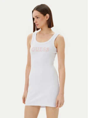 Guess Sukienka codzienna V5GK06 K8RT2 Biały Slim Fit