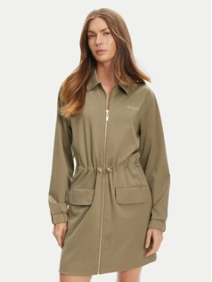 Guess Sukienka codzienna V5YK04 KCX42 Zielony Regular Fit