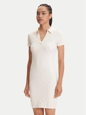 Guess Sukienka codzienna V5YK05 Z3OA0 Écru Regular Fit