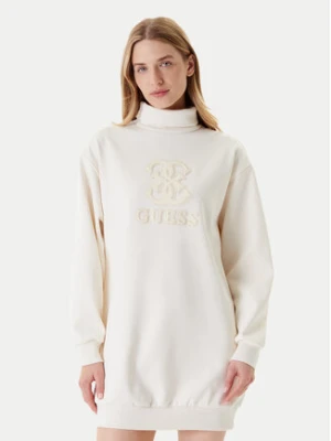 Guess Sukienka codzienna V5YK07 KCX22 Écru Regular Fit