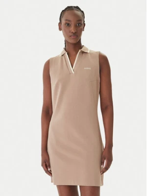 Guess Sukienka codzienna V6GK02 K2928 Beżowy Regular Fit