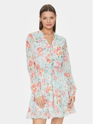 Guess Sukienka codzienna Vanessa W4GK42 WDW82 Błękitny Regular Fit