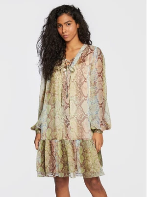 Guess Sukienka codzienna W3RK01 WDW52 Zielony Regular Fit