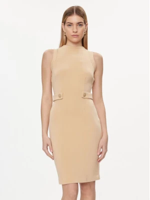 Guess Sukienka codzienna W4GK89 K7UW2 Beżowy Slim Fit