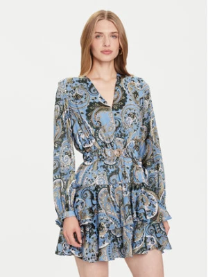Guess Sukienka codzienna W5BK53 W2770 Niebieski Regular Fit