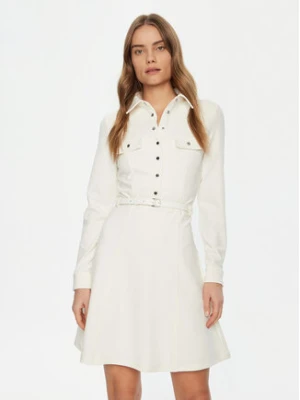 Guess Sukienka codzienna W5RK93 KCBO2 Écru Regular Fit