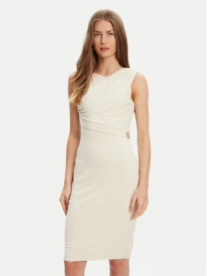 Guess Sukienka codzienna W5YK27 KAQL2 Écru Regular Fit