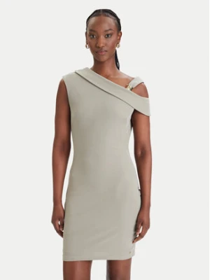 Guess Sukienka codzienna W6GK23 K3017 Khaki Regular Fit