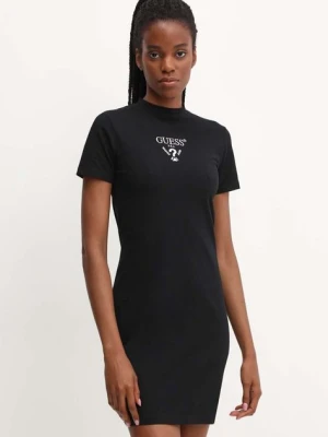 Zdjęcie produktu Guess sukienka COLETTE kolor czarny mini prosta V4YK02 KCDH1