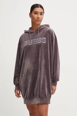 Guess sukienka COUTURE kolor fioletowy mini oversize V4BQ13 KBXI2