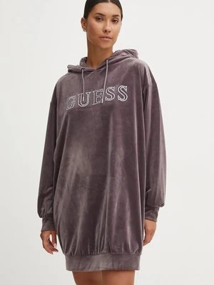 Guess sukienka COUTURE kolor fioletowy mini oversize V4BQ13 KBXI2