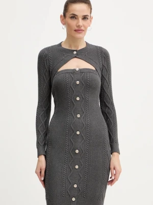 Guess sukienka DAPHNE kolor szary mini dopasowana W5BK61 Z2ZK2