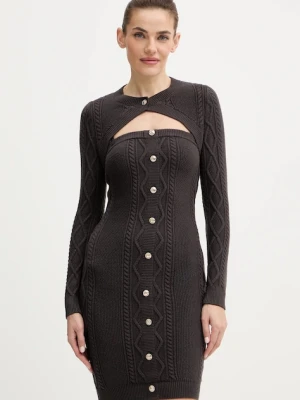 Guess sukienka DAPHNE kolor szary mini dopasowana W5BK61 Z2ZK2