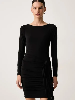 Guess sukienka drapowana LUCY czarny