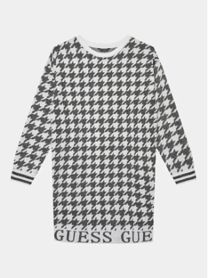 Guess Sukienka dzianinowa J3BK04 Z3AH0 Biały Regular Fit
