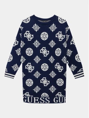 Guess Sukienka dzianinowa J3BK04 Z3AH0 Granatowy Regular Fit