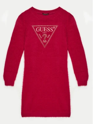 Guess Sukienka dzianinowa J4BK11 Z3K20 Czerwony Regular Fit